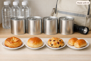 非常食におすすめの長期保存できる缶パン4商品を比較するイメージ
