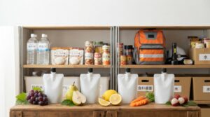 LIFE STOCKゼリーをイメージした4種類の長期保存ゼリーと防災備蓄品