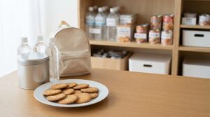 ハーベスト保存缶をイメージした長期保存ビスケットと防災備蓄品