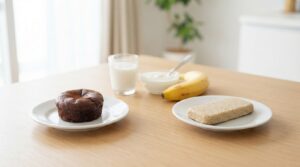 バランスオンminiケーキとカロリーメイトのカロリー・栄養・朝食向き比較