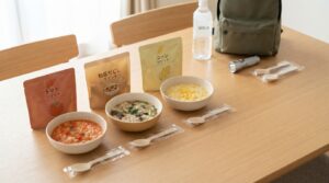 イシイの非常食リゾットをイメージした3種類の水不要リゾット