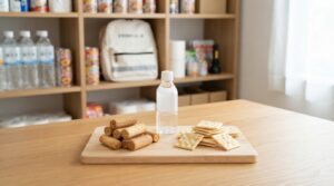 乾パンとクラッカーの違いを非常食として比較するイメージ