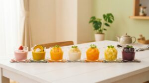 日清オイリオのエネプリン7種類の味と販売店を紹介するイメージ画像