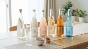 アルコール度数3％から8％の甘口低アルコール日本酒を比較するイメージ