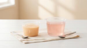 エネプリンとアイソカルゼリーのカロリー・たんぱく質・容量を比較するイメージ