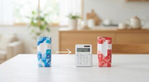 テルミールミニと明治メイバランスMiniのカロリー・量・値段の比較