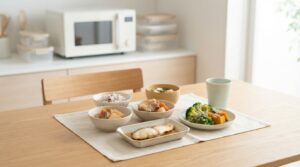 健康直球便のやわらか食の口コミ・料金とムース食との違いを紹介するイメージ